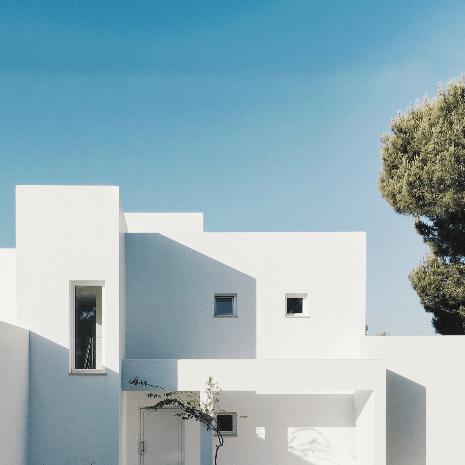 white building